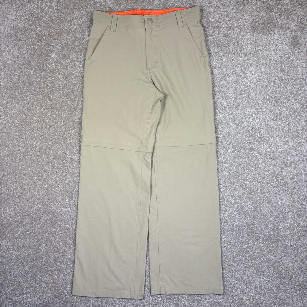 The North Face Boys Khaki Tan Convertible Zip Off Hiking Pants Size M 10/12